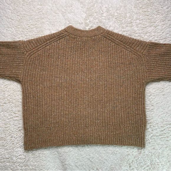 Madewell Cameron Ribbed Cardigan Sweater in Coziest Yarn Tan/Rainbow in L - Picture 8 of 11